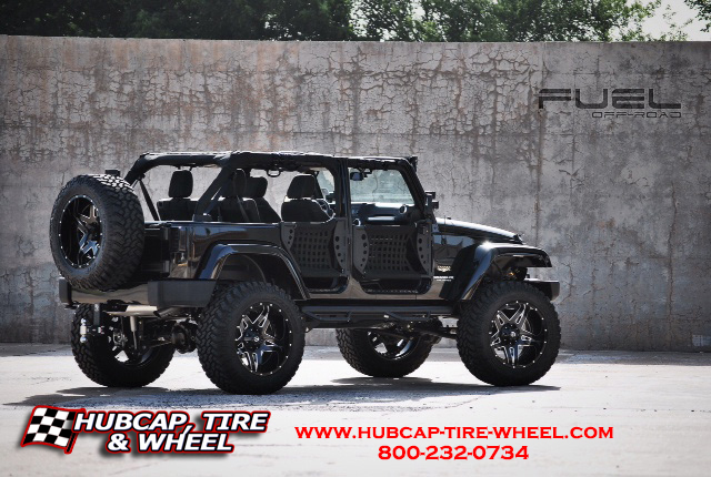 2014 Jeep JK Wrangler 6" Lift Fuel Off-Road D254 Full Blown Wheels