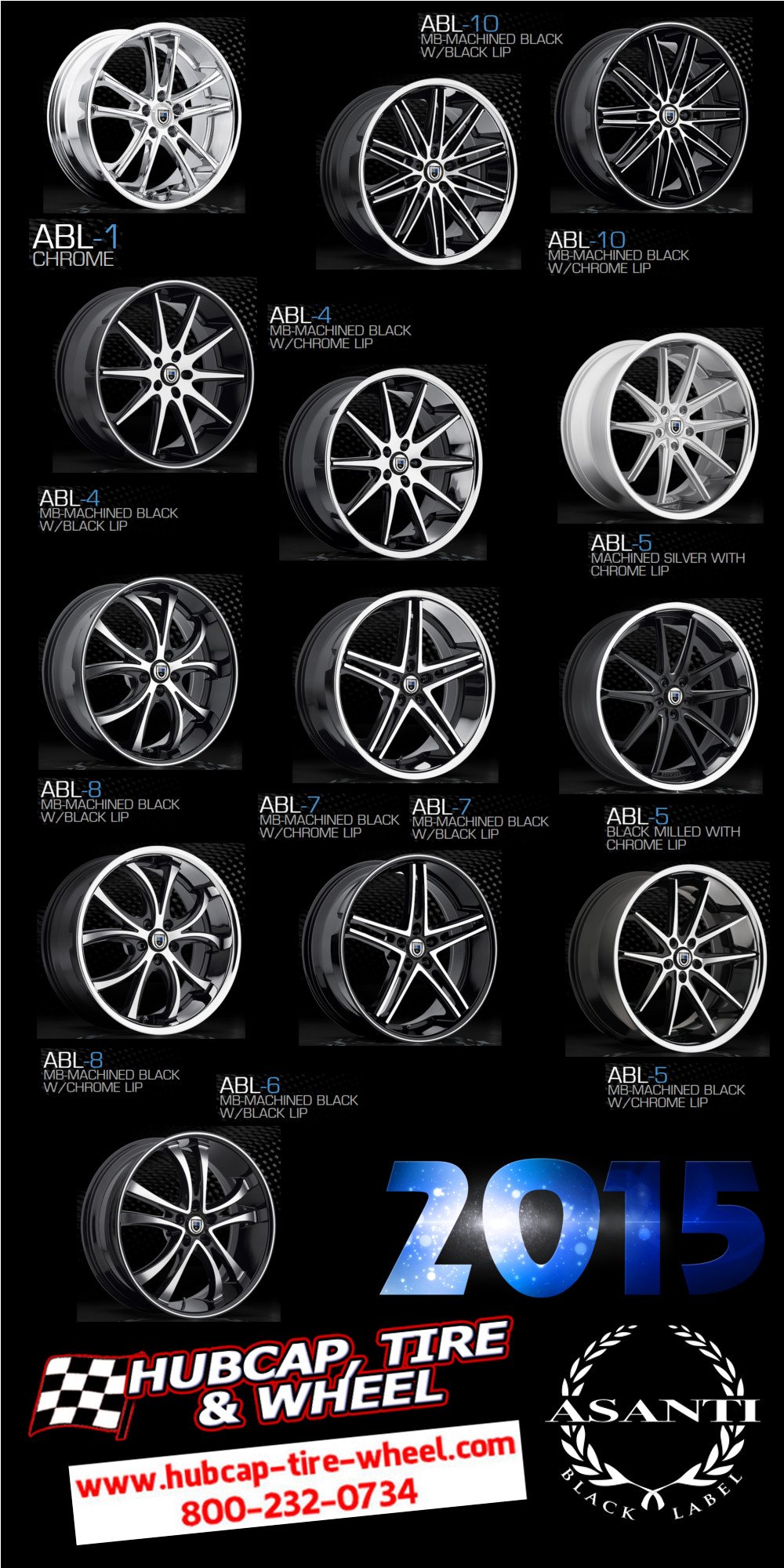new 2015 asanti black label custom wheels rims
