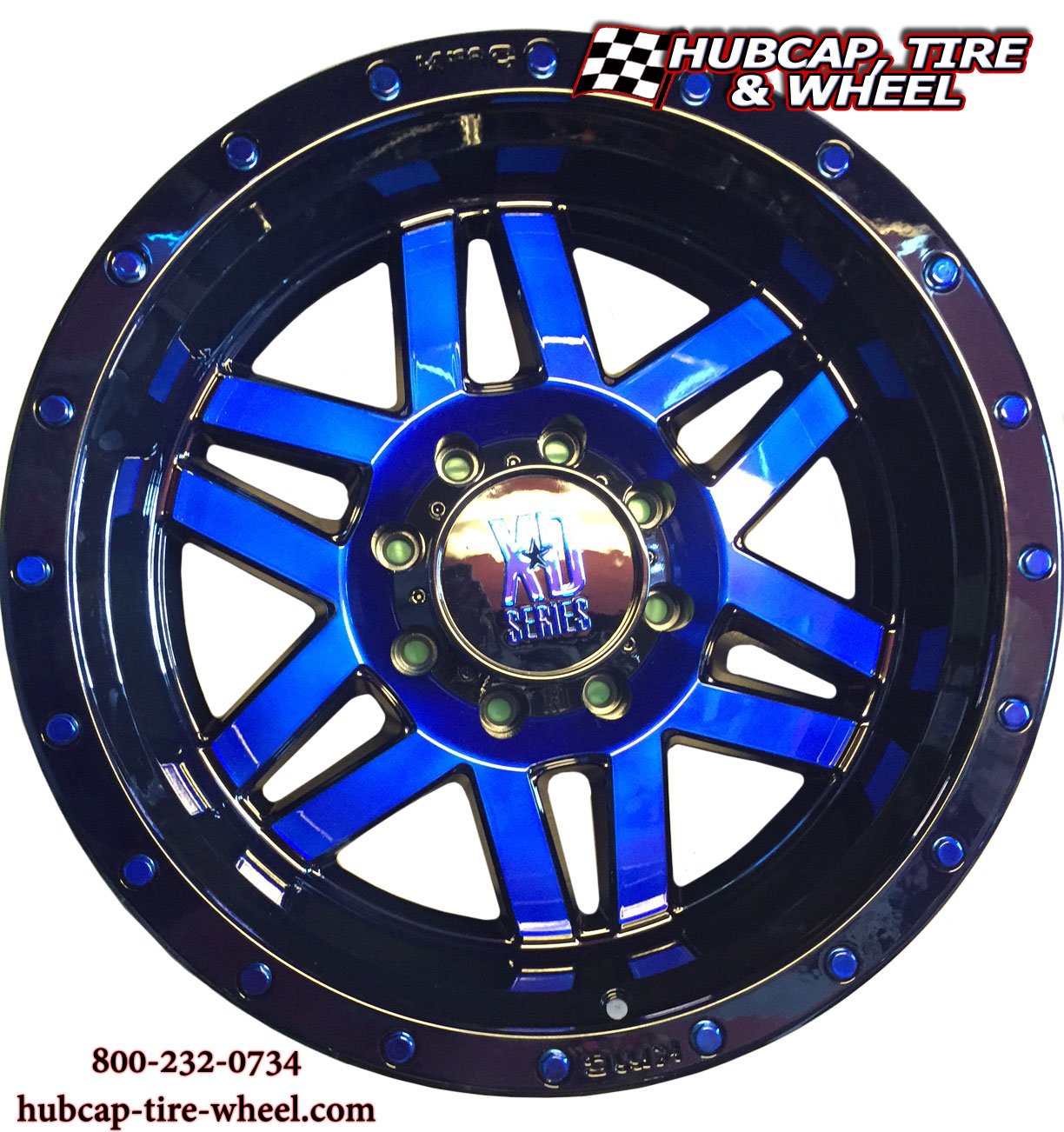 kmc xd series xd128 black blue clear coat custom aftermarket wheels rims