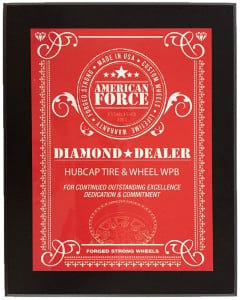 American Force Wheels Diamond Dealer Plaque